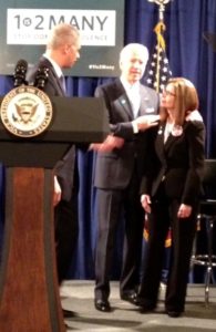 Janet Blackburn and Vice President Joe  Biden