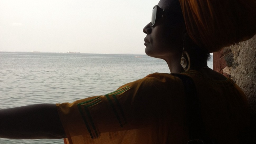 Sabrina N'Diaye looking out over the sea